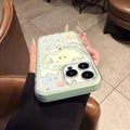 Suitable for apple 17promax magic green apple puppy phone case iphone16 cute 15 anti-fall colorful case