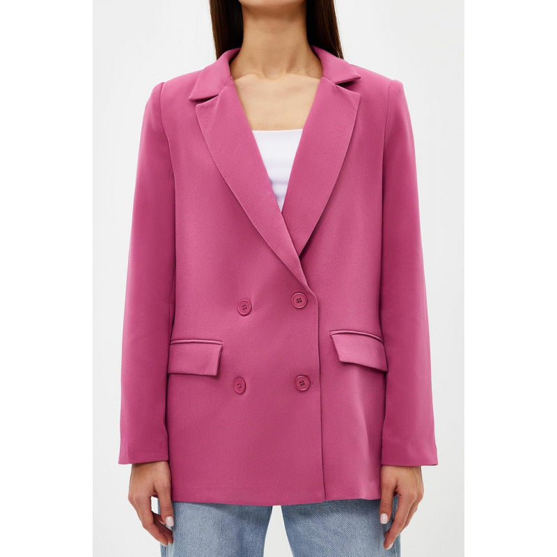 Amazon european and american minimalist casual long-sleeve blazer for women,  spring new arrival, stylish and elegant top
