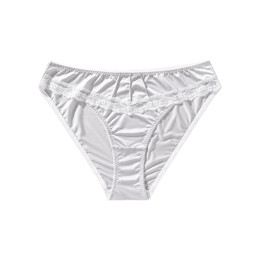 New arrival cross-border plus size women's underwear low waist plaidsexylacesatin light women's briefs