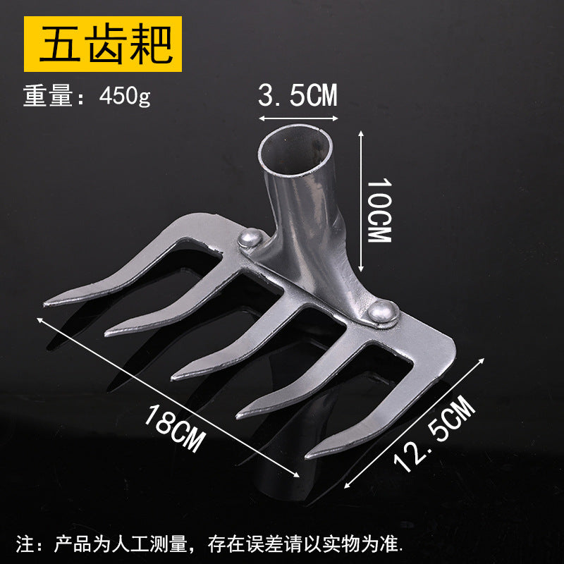 Agricultural iron rake, ground rake, thickened nail rake, soil rake, grass rake manufacturer, multi-functional 469-tooth weeding tool