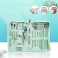 Factory direct new nail clipper set - cuticle nippers, pedicure knife, pedicure file, dark green manicure tool multi-piece set