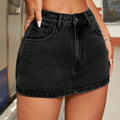 Amazon tiktok pinduoduo export cross-border fashion petiteshigh waist denim shorts mid-skirt pants for women summer