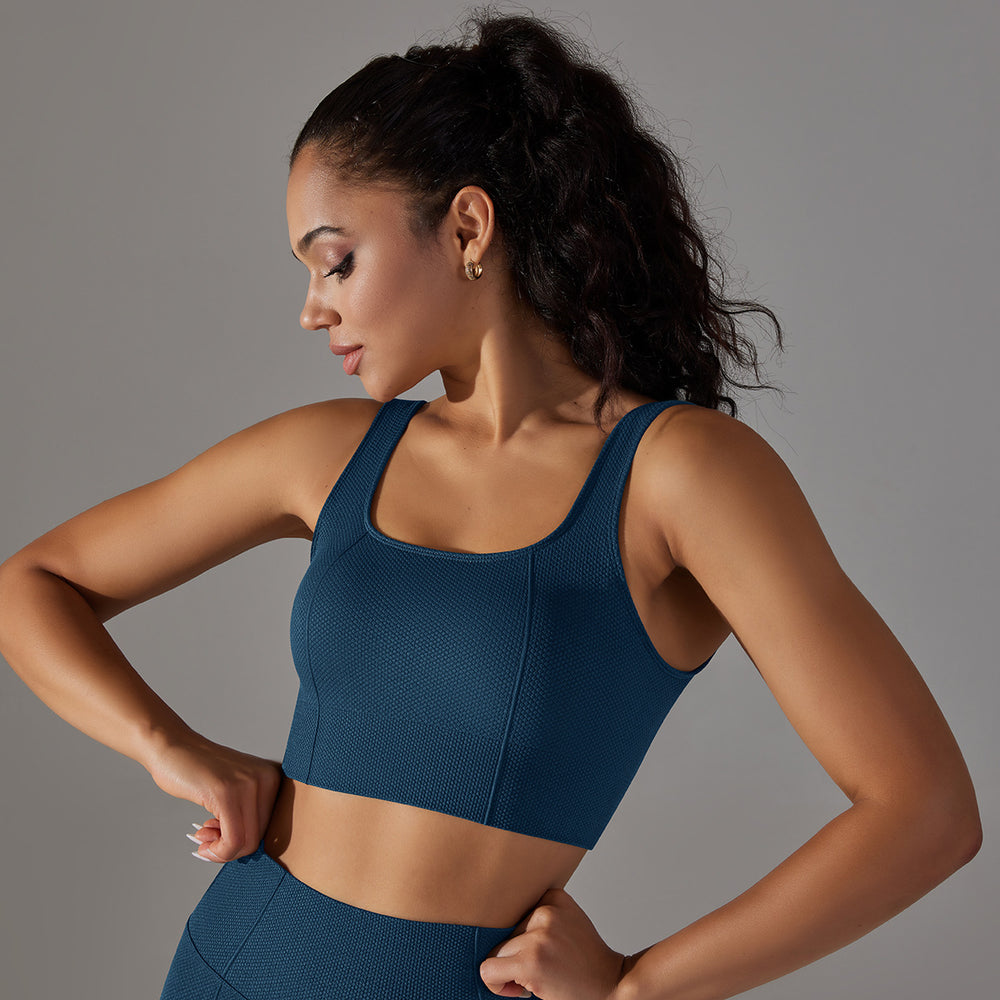 European and american seamless knitted golf dot jacquard high-waisted butt-lifting tight yoga pants running fitness outfit set for women