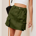 summer european and american cross-border women's fashion: new washed multi-pocket denim cargo skirt - trendy for  & independent e-commerce stores