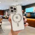 Suitable for apple 16 transparent electroplated magnetic phone case 13 all-inclusive iphonexr comes with lens film 14 protective cover