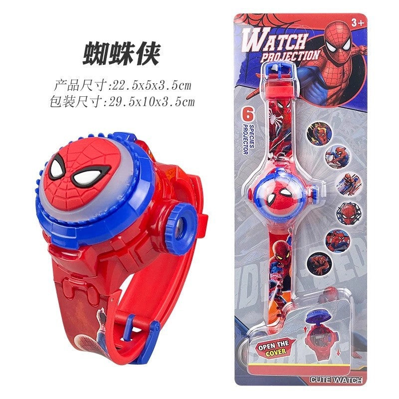 Tiktok live stream rotating colorful lights music hello kitty unicorn cartoon children's toy watch flip cover toy watch gift
