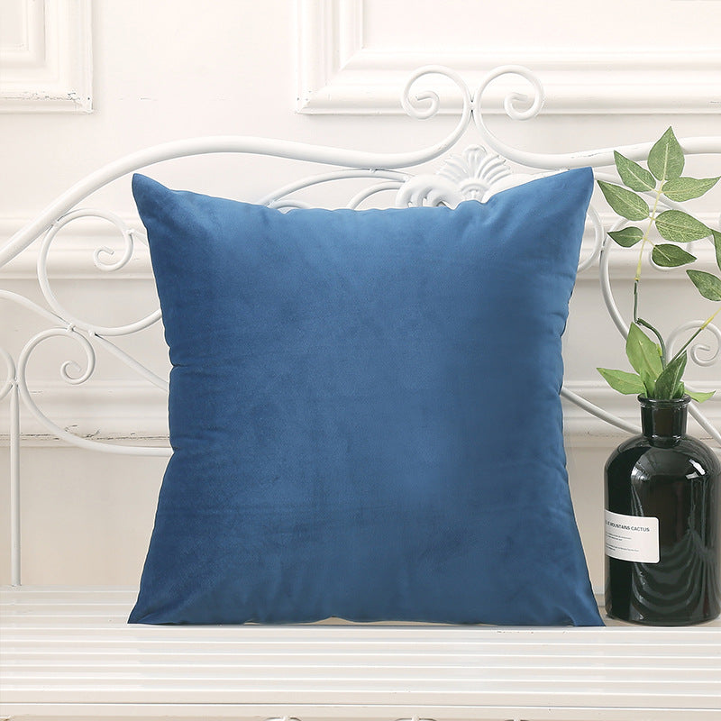 Simple pure color pillowcase velvet pillow bedside waist pillow living room sofa cushion dutch velvet drop shipping free shipping
