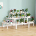 Solid wood corner flower shelf, multi-layered indoor space-saving floor-standing balcony wooden plant flower pot rack storage