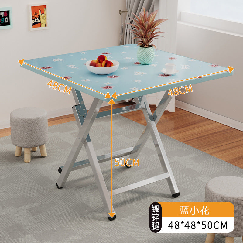 Foldable table dining table for home small table outdoor portable stall small apartment rental house simple dining square table