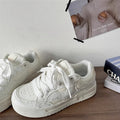 Niche platform white sneakers for women, 2026 new summer ins trendy retro versatile bread shoes, athletic casual skate shoes