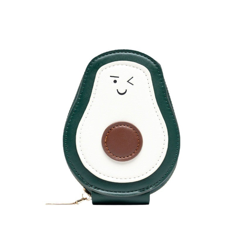 Organ card bag, certificate, new PU avocado mini cute change bag, multi-card storage, large-capacity bank card