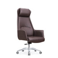 Modern minimalist leather office chair - swivel computer chair for office, adjustable height, manager, supervisor, and executive chair - suitable for home use