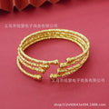 middle eastern women's minimalist gold-plated bangle retro fashion open bangle set, perfect for women's wedding accessories