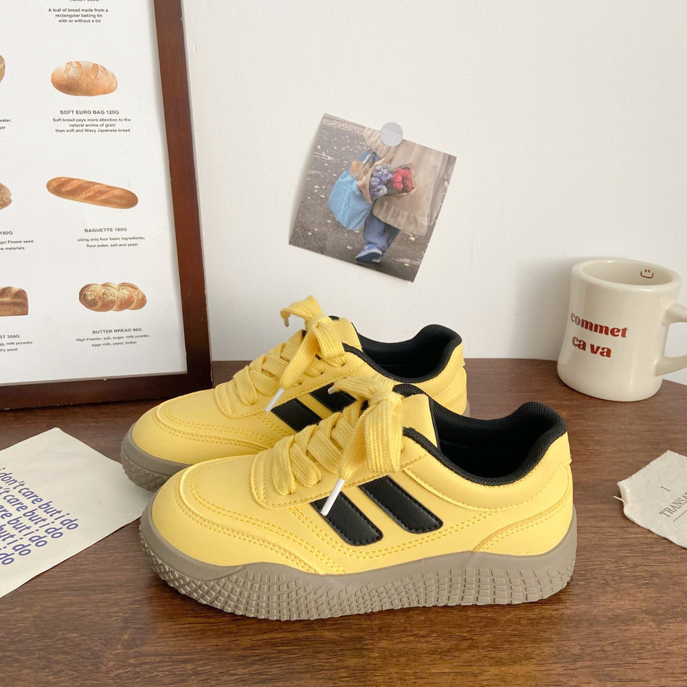 American-style sneakers, niche and trendy, round-toe, new spring 2025 women's shoes, versatile, student casual athletic white sneakers