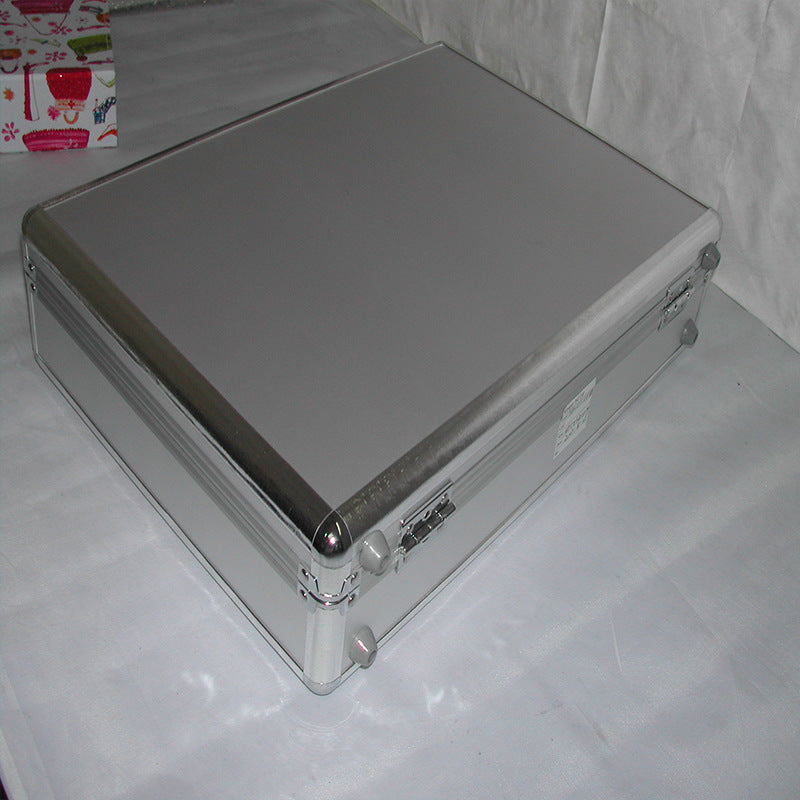 Cross-border portable aluminum box aluminum alloy air box household portable toolbox lattice cotton multi-functional display box wholesale