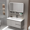 For homethickened honeycomb aluminum bathroom cabinet ceramic all-in-one basin waterproof moisture-proof washbasin washbasin storage cabinet