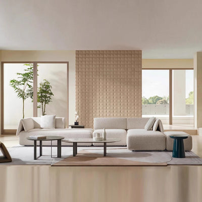 Source factory modular sofa designer house envelope sofa large apartment cream style living room fabric sofa
