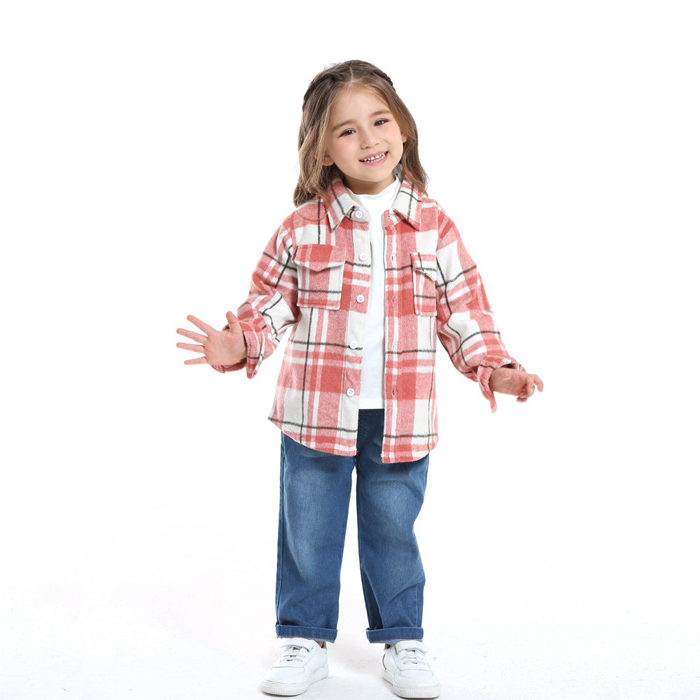 Export children's clothing boys multi-color patchwork plaid shirt long sleeves preppy style autumnew arrivalspring & fallkidstops
