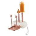 Baby bottle brush cleaning refresh newborn portable drain rack pacifier brush straw brush silicone cleaning brush suit