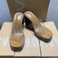 Za2025 summer platform sandals - waterproof, thick-soled, everyday wear, trendy height-increasing sandals for women