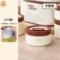 Student insulated lunch box, office worker bento box, stainless steel lunch container, soup jar, microwaveable, portable