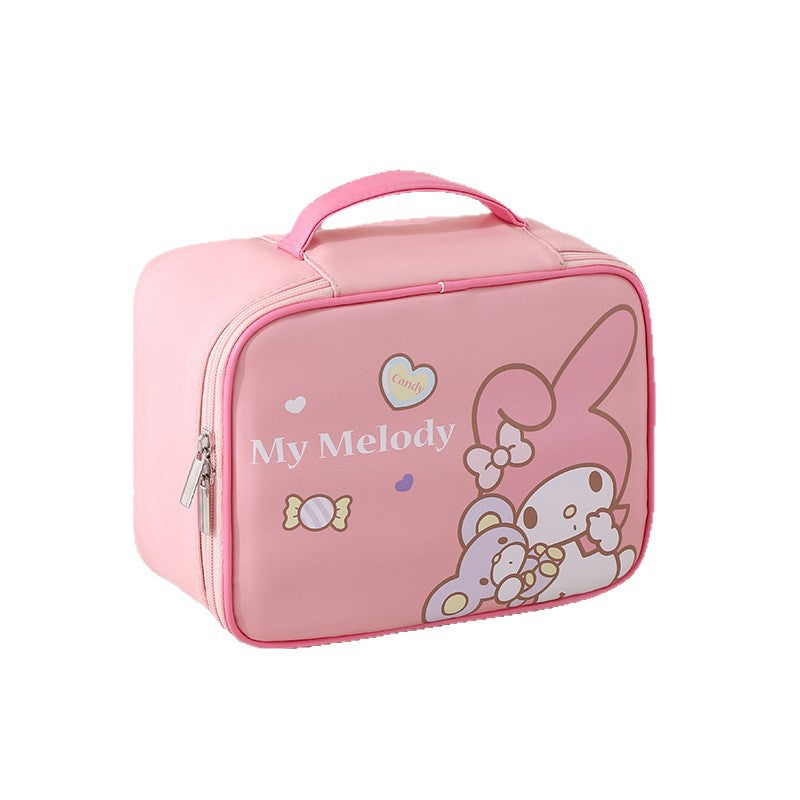 Sanrio Melody Kulomi cartoon cosmetic bag large capacity can be split cute high value travel storage bag