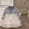 Girls' dress  autumn new arrival: high-end sequin princess dress, stylish and chic tutu party dress for little girls