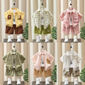 Boys' summer outfit set:  new cool & stylish short-sleeve two-piece set for baby boys - trendy summer fashion for kids