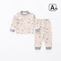 Baby long-sleeved underwear set, infant cotton pajamas, boys' and girls' pure cotton underwear set, close-fitting spring and autumn home wear