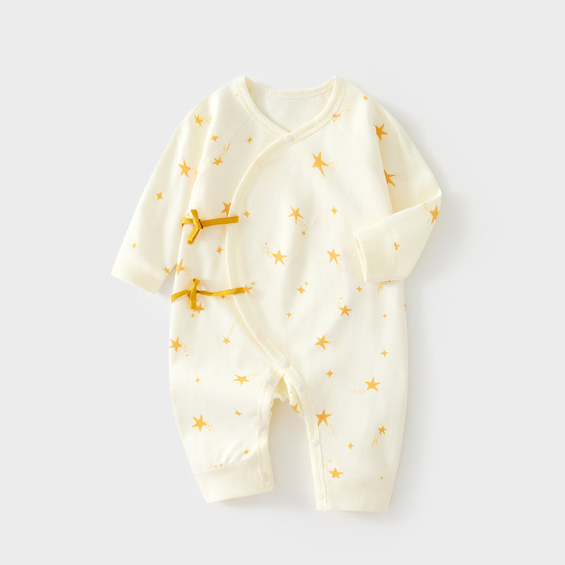 Babibele newborn onesie - 100% cotton baby romper, seamless bodysuit, newborn monk suit, baby spring/autumn harem pants