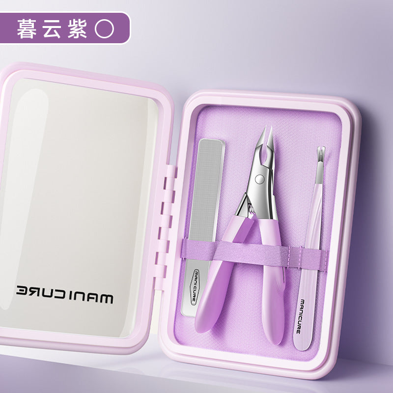 New cuticle nipper manicure set, 5-piece nail clipper kit with precision nippers and single nail clippers tool set