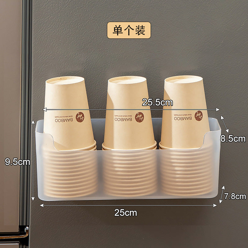 Kitchen seasoning, bathroom tissue sundries storage box, plastic refrigerator side multi-functional plastic wrap wall-mounted storage box