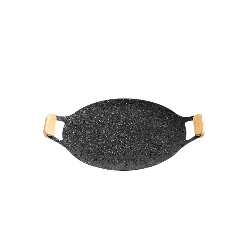 Outdoor medical stone barbecue plate barbecue plate cassette stove barbecue pot for homekorean style teppanyaki induction cooker frying plate