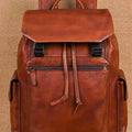 Retro first-layer cowhide backpack hand-rubbed genuine leather casual large-capacity travel backpack vegetable-tanned leather computer bag
