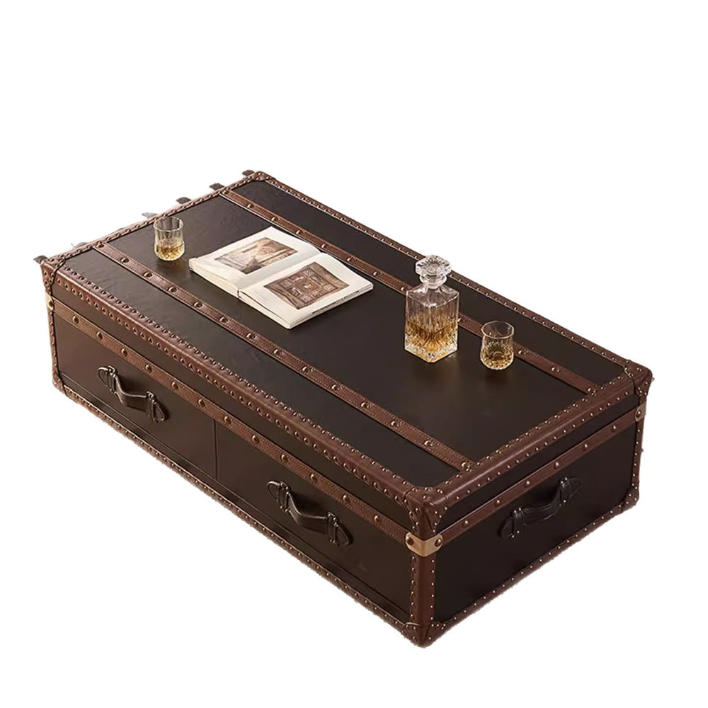 Solid wood small apartment combination bar house for homektv designer genuine leather art coffee table foshan furniture factory