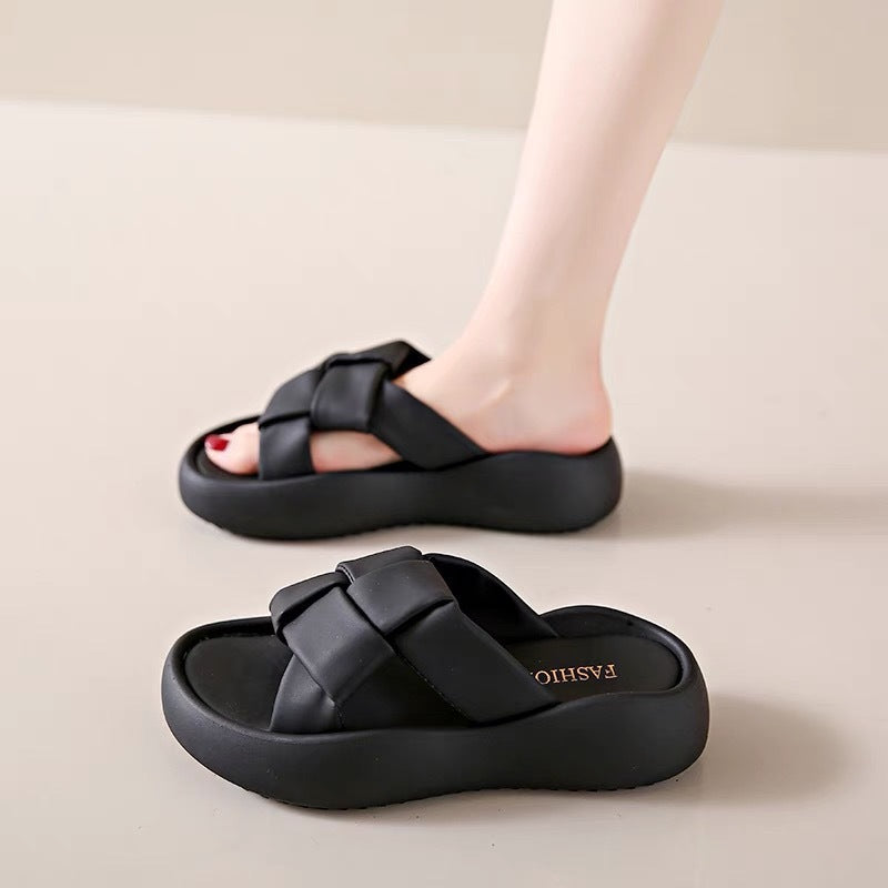 Women's retro birkenstock-style slides: new summer fashion, trendy outdoor wear, super popular fairycore style, perfect with skirts, chunky platform thong sandals