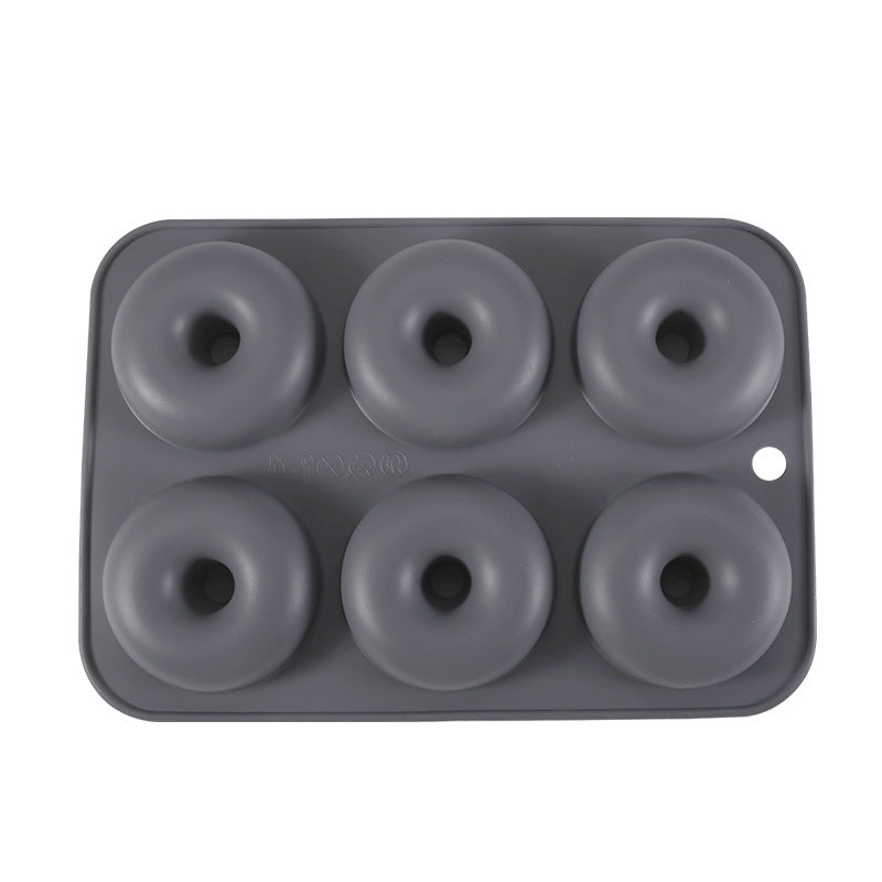Bestselling mousse ring food-grade 6-cavity silicone donut cake mold - oven safe, direct from the manufacturer