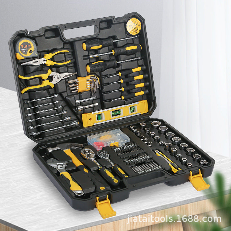 Factory direct sales 118 pieces household hardware tools combination set toolbox woodworking electrical maintenance  explosion