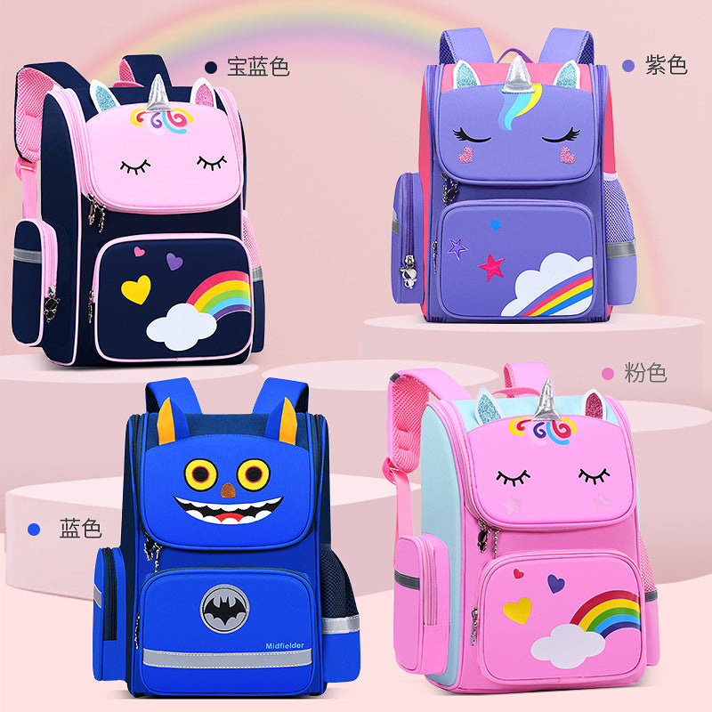 foreign trade children's schoolbag school girl princess large capacity ultra-light load-reducing spine-protecting primary school student schoolbag wholesale