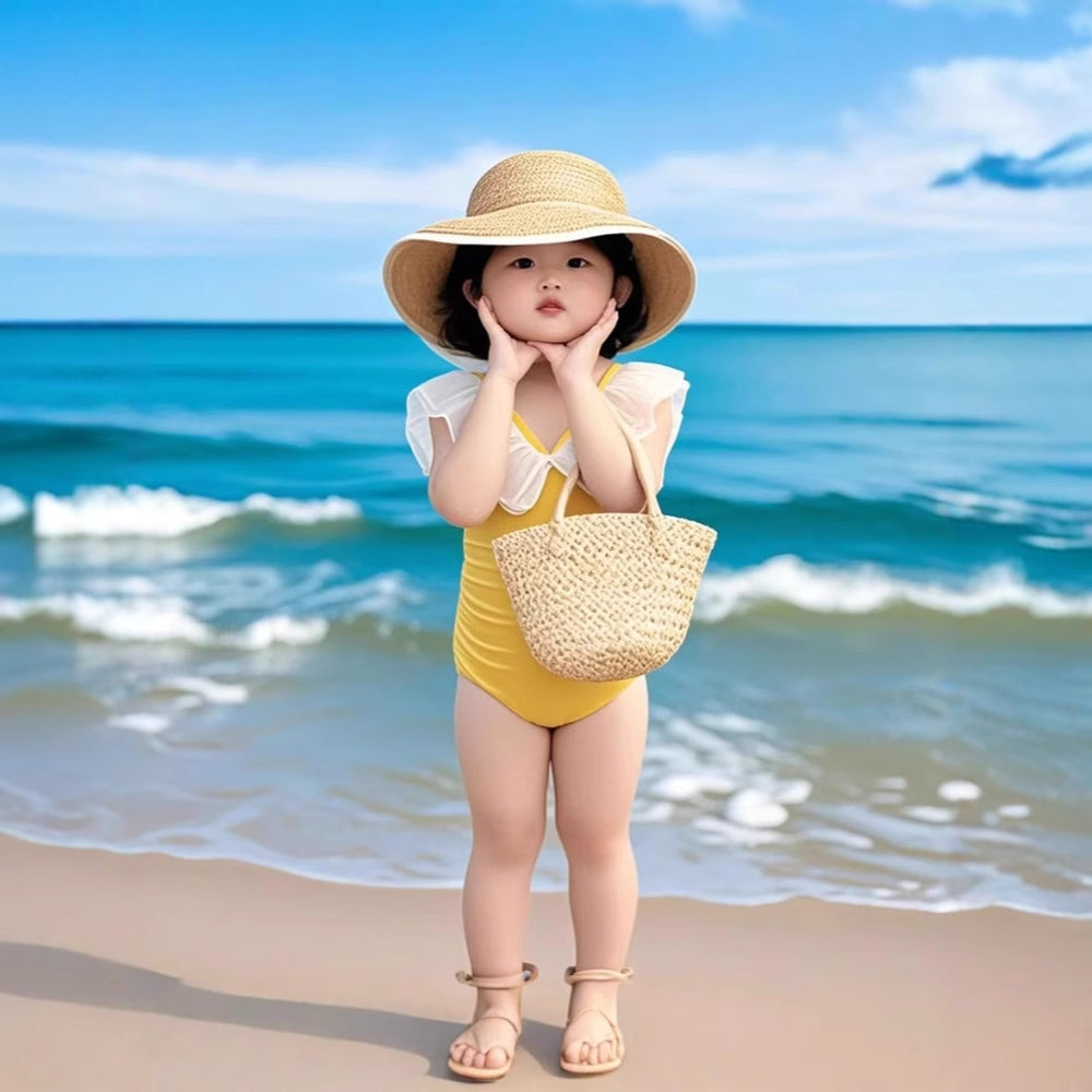 Baby girl swimsuit, cute girl swimsuit, swimsuit, swimsuit, western style infant new arrival princess kids popular