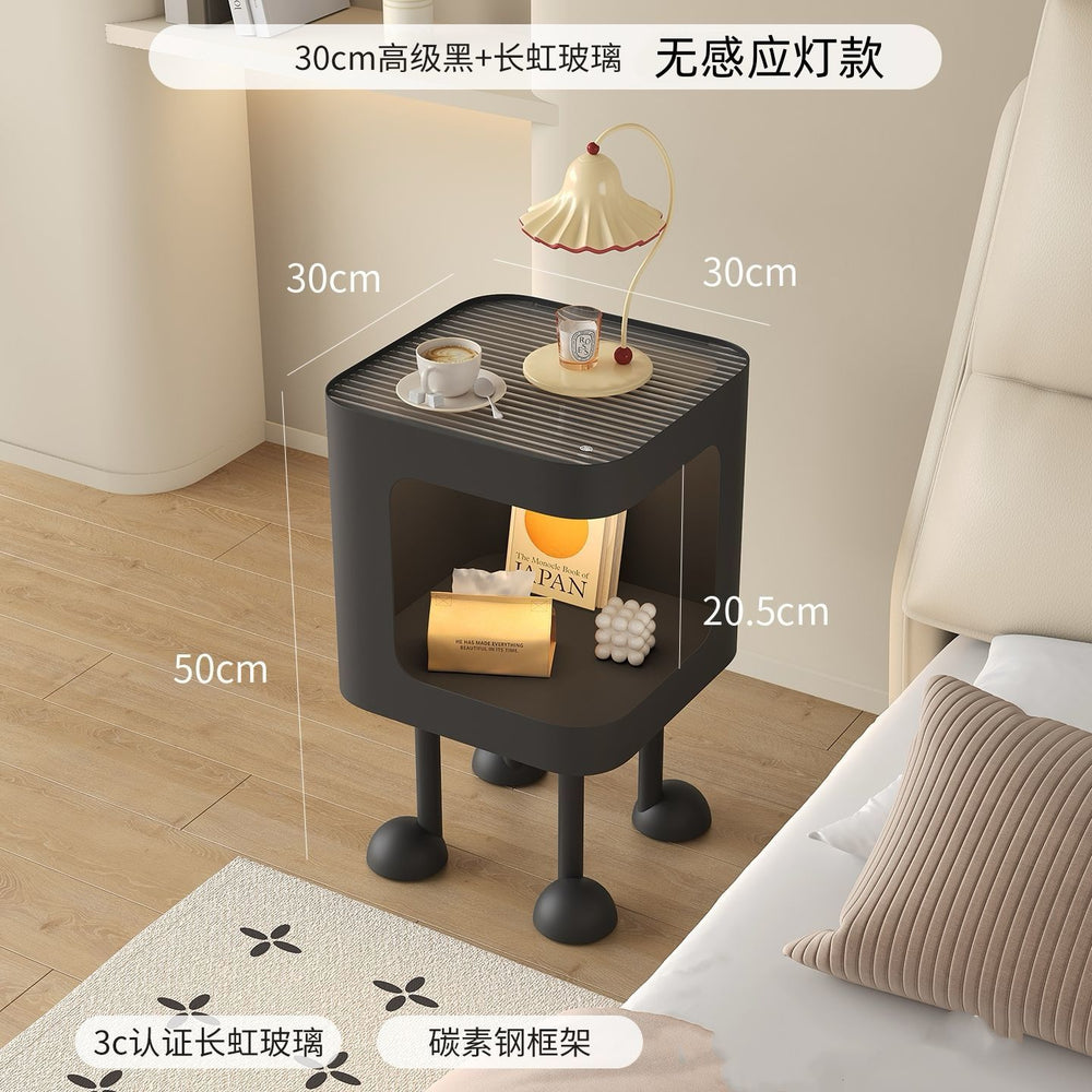 Creative metal ornaments side table cream bedroom living room casual bedside table storage rack sofa coffee table floor storage