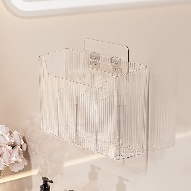 Bathroom storage rack, punch-free toothpaste and toothbrush storage, washbasin wall-mounted comb, razor, compartment storage tube