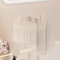 Bathroom storage rack, punch-free toothpaste and toothbrush storage, washbasin wall-mounted comb, razor, compartment storage tube