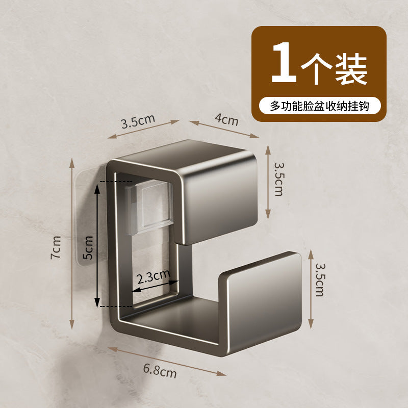 Washbasin hook No punching toilet Basin storage rack Baby baby bath tub Bathroom hanging basin artifact