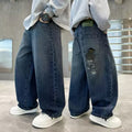 Boys' jeans - spring/autumn collection  - new styles for mid-to-large children - autumn wear - kids' pants - boys' trousers - straight leg