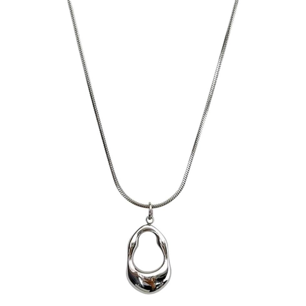 Hollow water drop metal normcore style necklace for women 2023new arrivalbest sellingniche styleaccessible luxury clavicle chaineleganteasiest for match