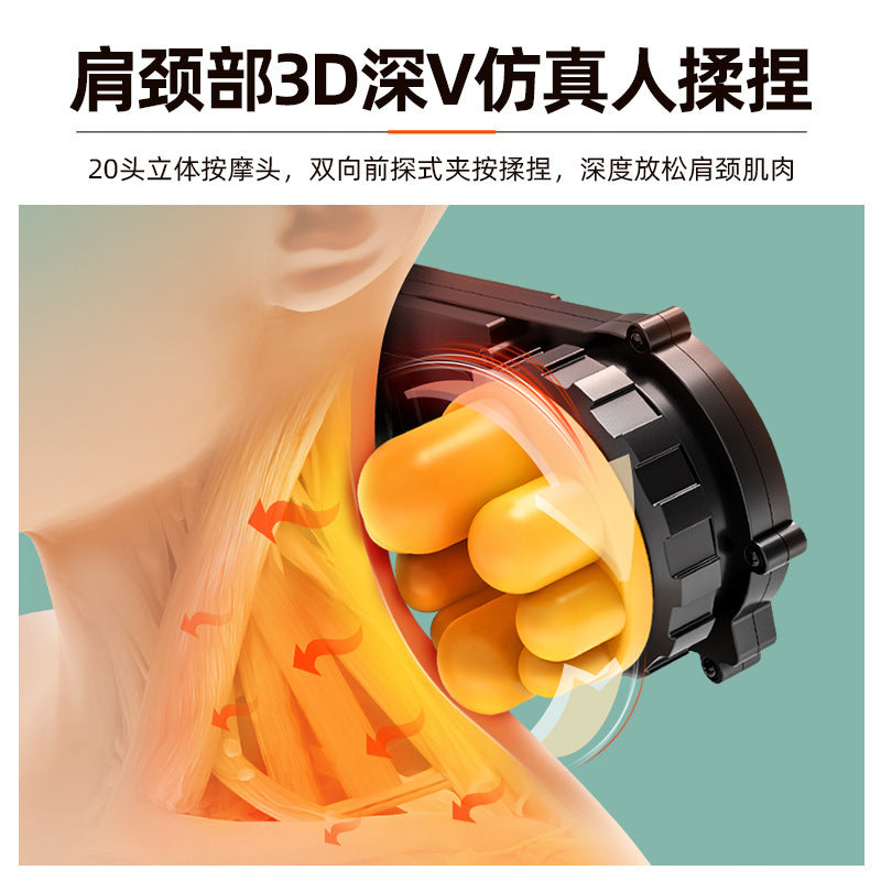 Massager back waist cervical spine kneading car cushion shoulder and neck massager multifunctional for home massage cushion gift