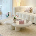 Influencer-approved cream cloud coffee table: nordic-style, space-saving, irregular shaped tea table for modern minimalist home decor and homestays
