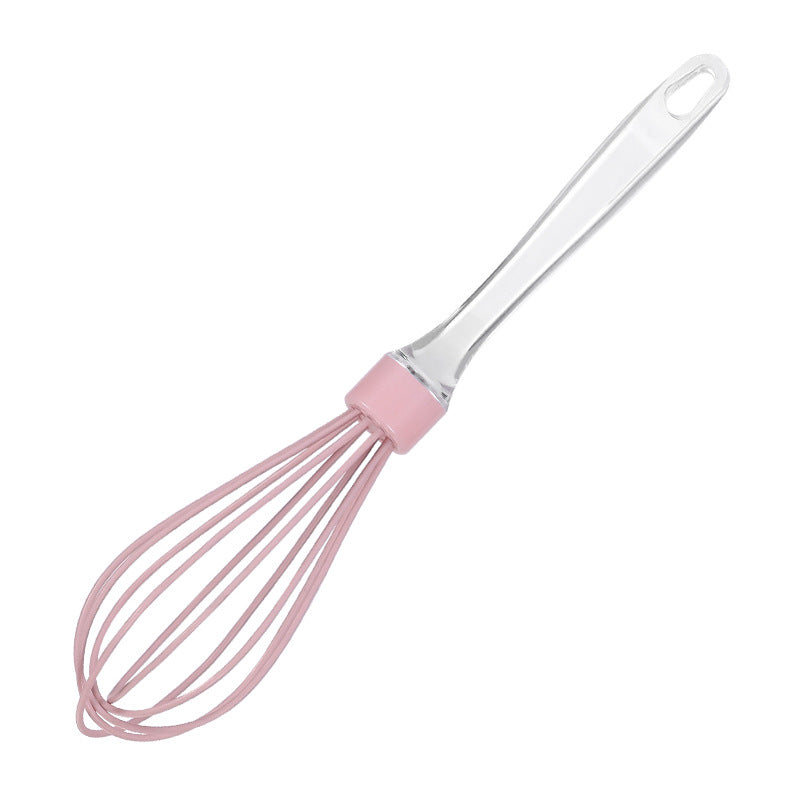 Factory direct 10inch transparent silicone whisk - manual egg beater, cream mixer, egg whisk tool