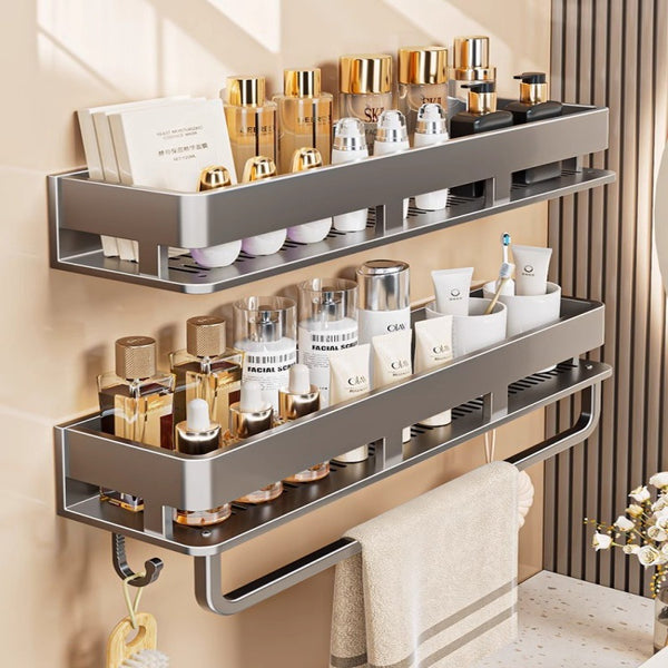Gun ash toilet rack bathroom washstand non-punching removable wall-mounted cosmetic storage rack toilet